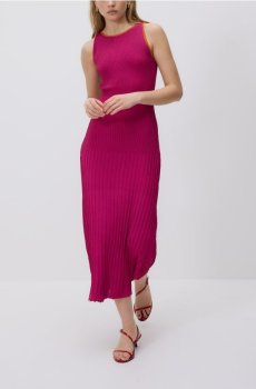 Reserved - Сукня з металізованою ниткою - фуксія - 137KH-43X