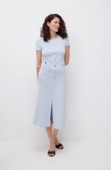 Reserved - Трикотажна максісукня - блідо-блакитний - 806IP-05X