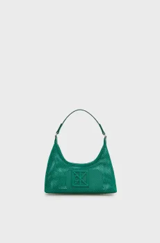 Женская зеленая сумка EMBLEM MESH Зеленый ONESIZE Calvin Klein LV04F3381G