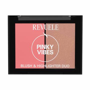 Палетка румян и хайлайтера Revuele Blush & Highlighter Duo Розовое настроение, 8 г Палетка румян и хайлайтера Revuele Blush & Highlighter Duo Розовое настроение, 8 г