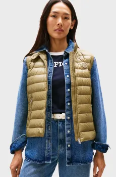 Женский оливковый жилет UL DOWN REG Оливковый S Tommy Hilfiger WW0WW45499