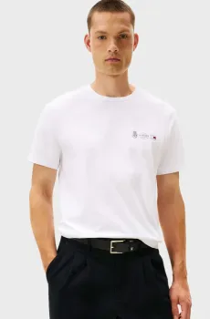 Мужская белая футболка OUTLINE Белый S Tommy Hilfiger MW0MW40011