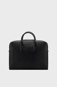 Мужская черная кожаная сумка для ноутбука Черный ONESIZE Baldinini G4FPMGDQ003C;999