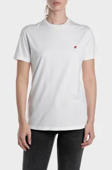 Женская белая футболка Белый S Replay W3566B.000.2660