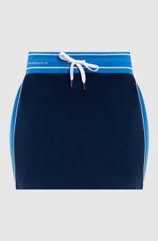 Синяя юбка мини Punto с логотипом