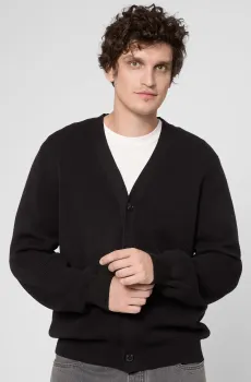 Мужской черный кардиган Черный L HUGO 50551509;001