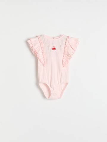 Reserved - GIRLS` BODY SUIT - пастельний рожевий - 4847S-03X Reserved - GIRLS` BODY SUIT - пастельний рожевий - 4847S-03X