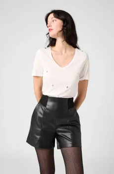 Женская белая футболка Белый 34 Naf Naf XENT148A