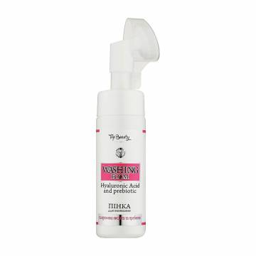 Пенка для умывания Top Beauty Washing Foam с гиалуроновой кислотой и пребиотиком, с щеточкой, 150 мл Пенка для умывания Top Beauty Washing Foam с гиалуроновой кислотой и пребиотиком, с щеточкой, 150 мл