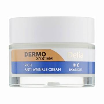 Крем для лица Delia Cosmetics Dermo System Rich Anti-Wrinkle Cream против морщин, 50 мл Крем для лица Delia Cosmetics Dermo System Rich Anti-Wrinkle Cream против морщин, 50 мл