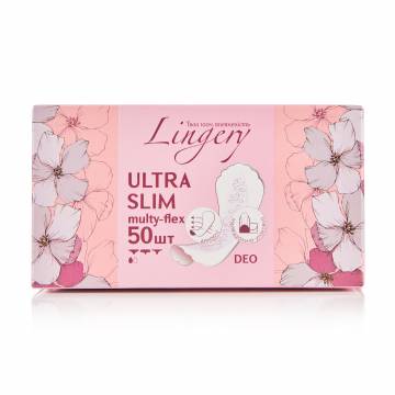Прокладки ежедневные Lingery Ultra Slim Multy-flex Deo в индивидуальной упаковке, 50 шт Прокладки ежедневные Lingery Ultra Slim Multy-flex Deo в индивидуальной упаковке, 50 шт