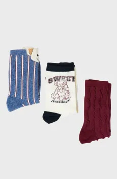 Женские носки (3 пары) DARRY Разноцветный ONESIZE Etam 6555118