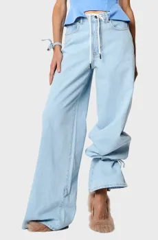 Женские голубые джинсы Голубой L ANDRE TAN 41008