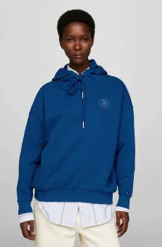 Женское синее худи SMD RLX EMB Синий S Tommy Hilfiger WW0WW39798