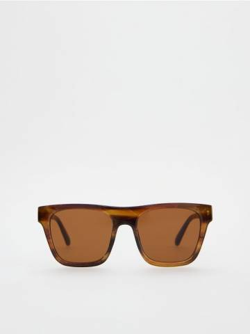 Reserved - Сонцезахисні окуляри Wayfarer - коричневий - 577DZ-88X