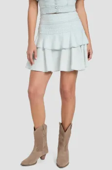 Женская голубая юбка Голубой 26 Guess W5GD85.D5N81;TCPA