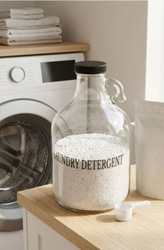 Пляшка для прального засобу - білий