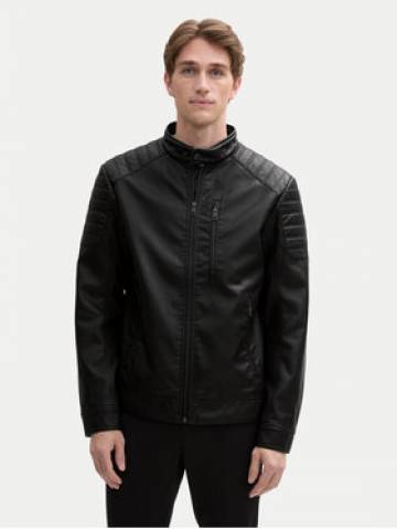 Tom Tailor Куртка зі штучної шкіри 1044100 Чорний Regular Fit Tom Tailor Куртка зі штучної шкіри 1044100 Чорний Regular Fit