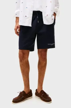 Мужские темно-синие шорты SMALL TOMMY LOGO SWEATSHORTS Синий M Tommy Hilfiger MW0MW38698
