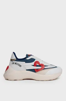 Женские белые кожаные кроссовки Белый 37 Love Moschino JA15366G0IJO670A