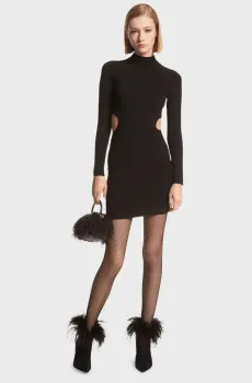 Женское черное платье ECO SIDE CUT OUT Черный M Michael Kors MH3820933D