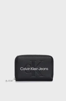 Женский черный кошелек SCULPTED MED ZIP AROUND MONO Черный ONESIZE Calvin Klein K60K607229