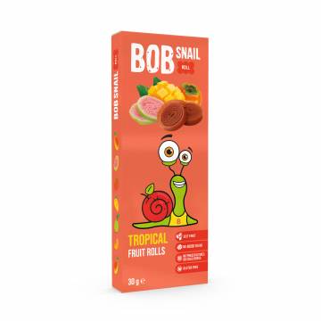 Натуральные фруктовые конфеты Bob Snail Тропические фруктовые роллы, 30 г Натуральные фруктовые конфеты Bob Snail Тропические фруктовые роллы, 30 г