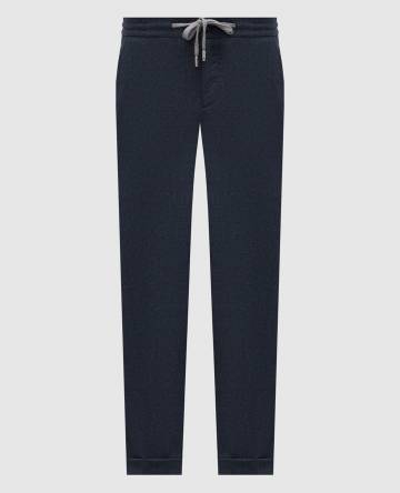 Синие брюки Caracciolo из шерсти и кашемира Синие брюки Caracciolo из шерсти и кашемира