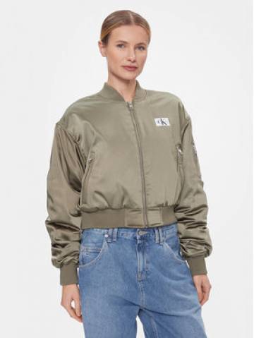 Calvin Klein Jeans Куртка бомбер J20J222591 Зелений Regular Fit Calvin Klein Jeans Куртка бомбер J20J222591 Зелений Regular Fit