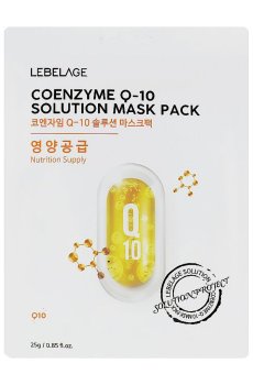 Уценка! Тканевая маска для лица Lebelage Coenzyme Q-10 Solution Mask Pack, 25 г