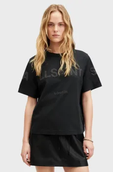 Женская черная футболка LISA BIGGY Черный 8 AllSaints W192JA