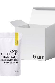 Набор для тела Hillary Anti-Cellulite Bandage African Ximenia Курс антицеллюлитных обертываний, с маслом ксимении, 6 шт