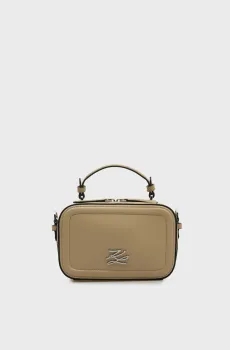 Женская бежевая кожаная сумка AUTOGRAPH Бежевый ONESIZE Karl Lagerfeld B1W30269