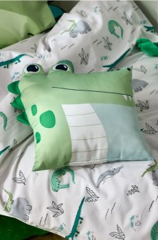 Подушка з штучним хутром - зелений