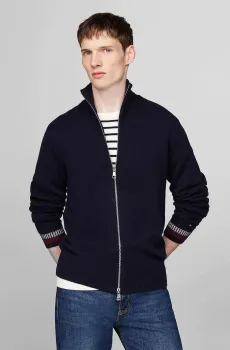 Мужской темно-синий шерстяной кардиган GS WOOL BLEND ZIP THROUGH Синий XL Tommy Hilfiger MW0MW36533