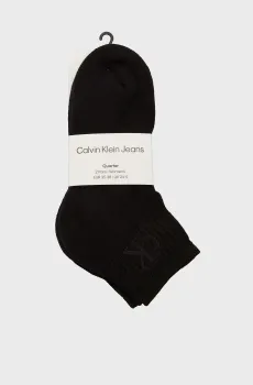 Женские черные носки (2 пары) GLOSSY RIB Черный 35-38 Calvin Klein 701230599