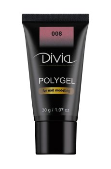 Уценка! Полигель для наращивания ногтей Divia Polygel 008, 30 г