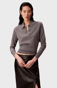 Женский серый пуловер EXTRAFINE Серый S Calvin Klein LV044A305G