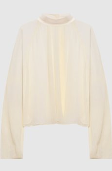 Желтая блуза AFFETTO с эффектом жатки