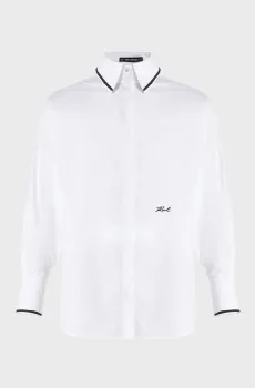 Женская белая рубашка sketch poplin Белый 44 Karl Lagerfeld B3W11011