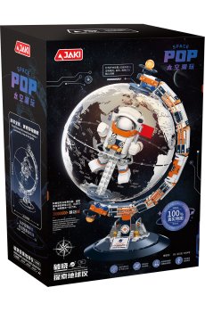 Детский конструктор JAKI Глобус полет космонавта, 550 деталей, от 8 лет (CK005)