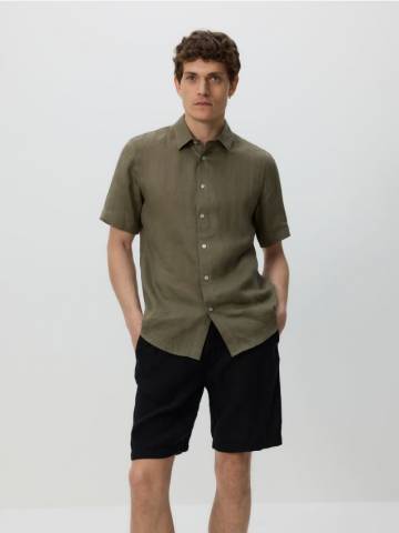 Reserved - Лляні шорти джогери - чорний - 164EG-99X