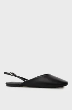 Женские черные кожаные слингбэки BALLERINA Черный 37 Calvin Klein HW0HW02852