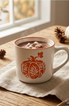 Горня з осіннім принтом - білий