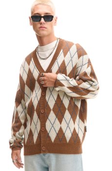 Cropp - Кардиган з принтом - мідний