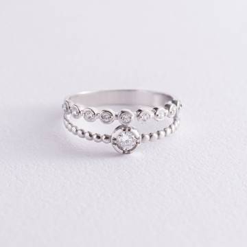 Серебряное кольцо с фианитами 1225/1р-CZ Серебряное кольцо с фианитами 1225/1р-CZ