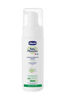 Детский шампунь-гель 2 в 1 для волос и тела Chicco Baby Moments Kids Souffle Shampoo Conditioner Без слез, 150 мл