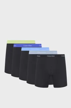 Мужские черные боксеры (5 шт) BOXER BRIEF Черный XL Calvin Klein LV00NB4395