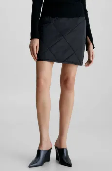 Женская черная юбка SIGNATURE QUILT MINI SKIRT Черный 36 Calvin Klein K20K206233