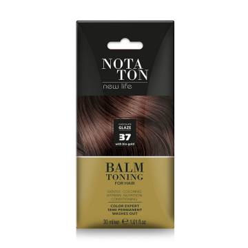 Тонирующий бальзам для волос Notaton New Life Balm Toning с био-золотом, 37 Шоколадная глазурь, 30 мл Тонирующий бальзам для волос Notaton New Life Balm Toning с био-золотом, 37 Шоколадная глазурь, 30 мл
